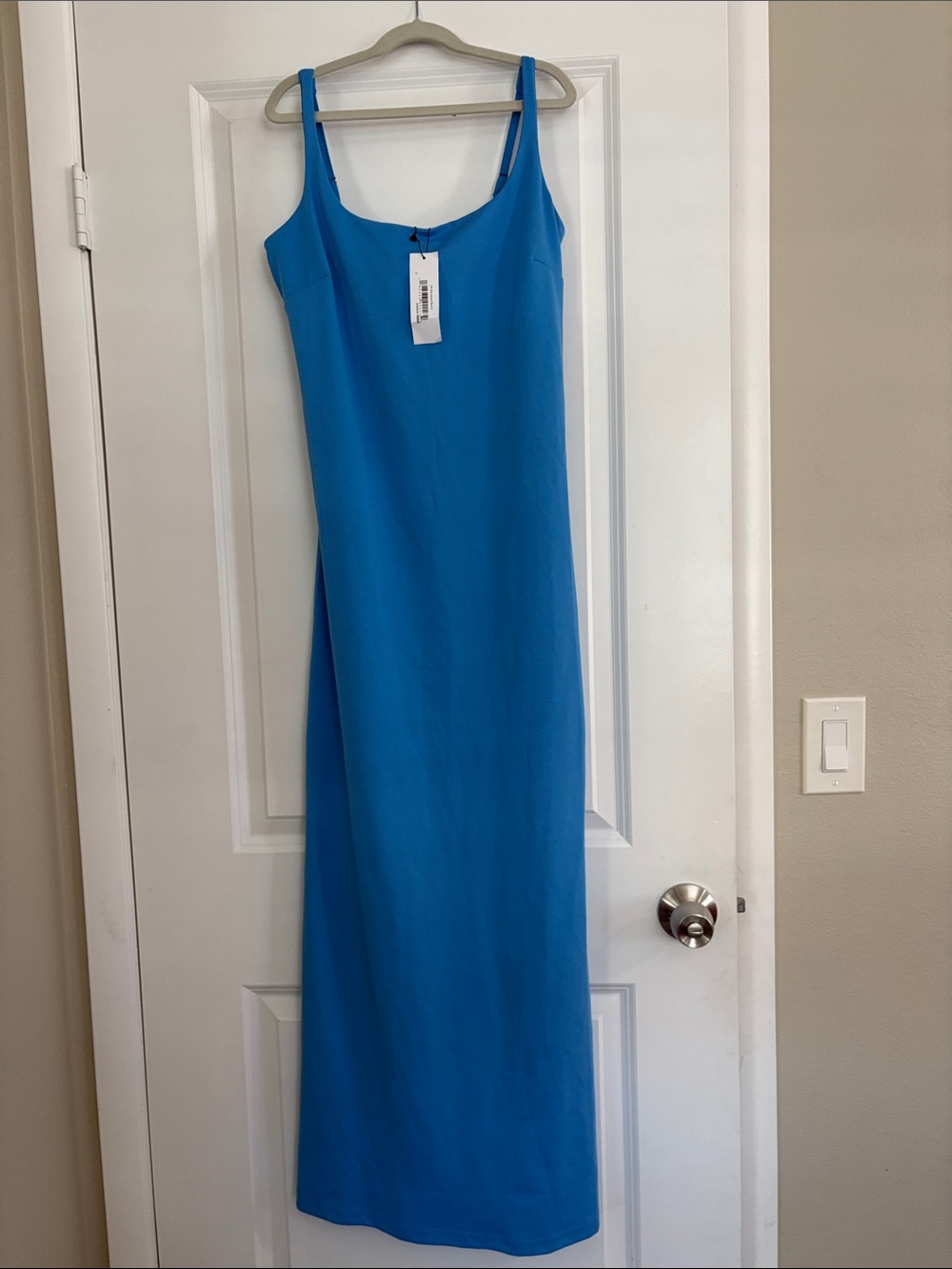 Terea Blue Maxi Slip Dress with Adjustable Straps